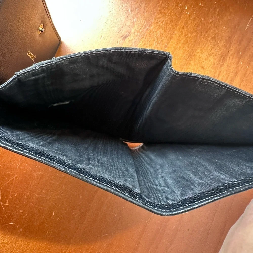 Chanel Black leather wallet